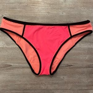 NWOT Victoria’s Secret Bright Pink Bikini Bottoms Size M, Stitching, Neon Summer